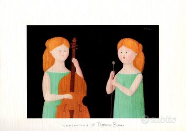 IL CONCERTINO litografia Antonio Bueno