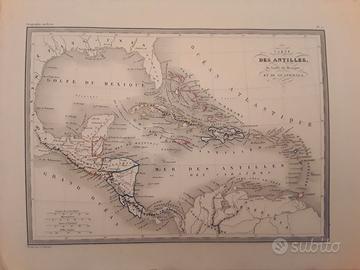 Mappa antica delle Isole Antille