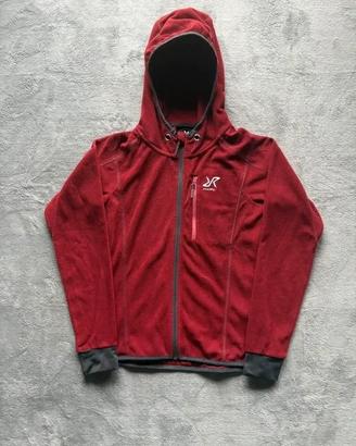 Felpa Pile Zip RevolutionRace Rosso Borgogna Tg XS