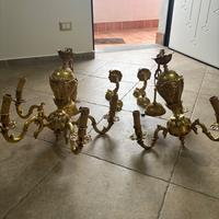 Set lampadari ottone