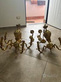 Set lampadari ottone