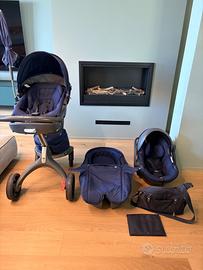 Trio Stokke Xplory Blu navy + accessori