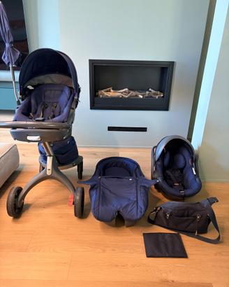 Trio Stokke Xplory Blu navy + accessori