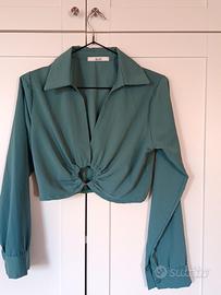 camicetta corta verde smeraldo 