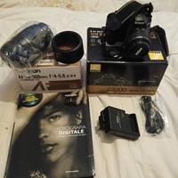 Nikon 3200 18-55 vr 2 kit + obbiettivo  af 70-300 