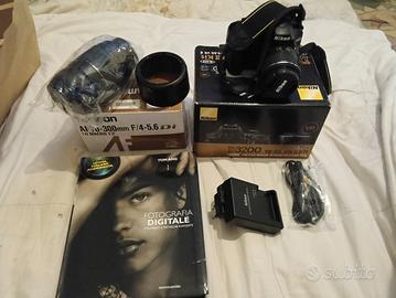 Nikon 3200 18-55 vr 2 kit + obbiettivo  af 70-300 