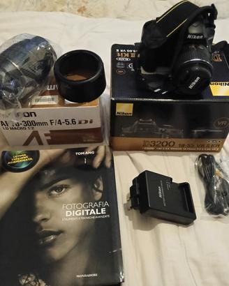 Nikon 3200 18-55 vr 2 kit + obbiettivo  af 70-300 