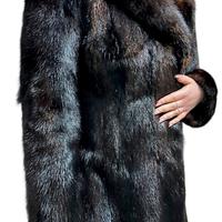 Cappotto Visone Femmina Mogano Vintage - Taglia L