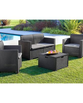 SET GIARDINO/SALOTTO POLTRONE NEBRASKA ANTRACITE