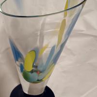 Vaso artistico in vetro di Murano firmato 