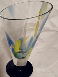Vaso artistico in vetro di Murano firmato 