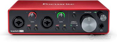 Scheda audio focusrite scarlet 2i2 3gen + Rode NT1