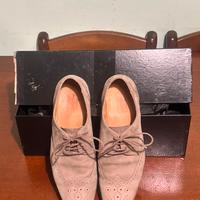 Kenzo Scarpe stringate brogue in suede beige/grigi