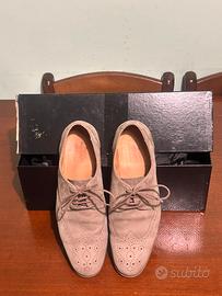 Kenzo Scarpe stringate brogue in suede beige/grigi