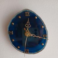 Orologio da parete in agata blu