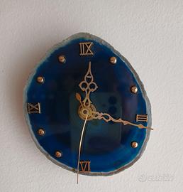 Orologio da parete in agata blu