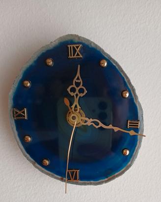 Orologio da parete in agata blu