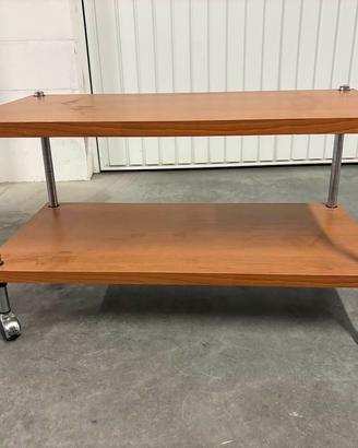 Tavolino/Carrello in legno con ripiano doppio