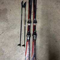 Sci salomon e bastoncini da sci