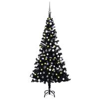 albero di natale pre-illuminato con set di palline