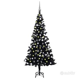 albero di natale pre-illuminato con set di palline