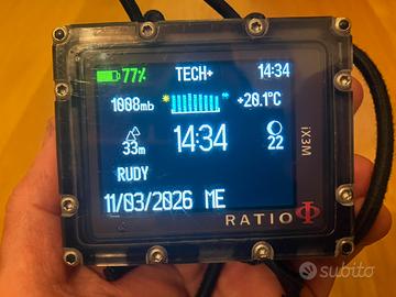 Ratio IX3M Divesystem computer subacqueo