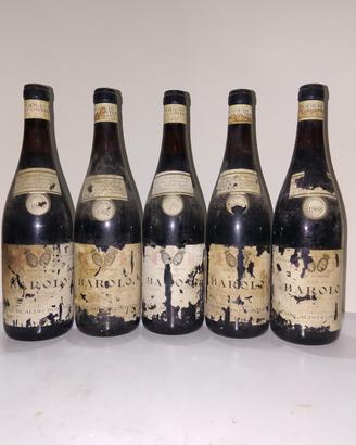 numero 5 bottiglie Barolo Aldo conterno 1968