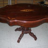 TAVOLO DA GIOCO IN MOGANO PRIMI 900 2 CASSETTI
