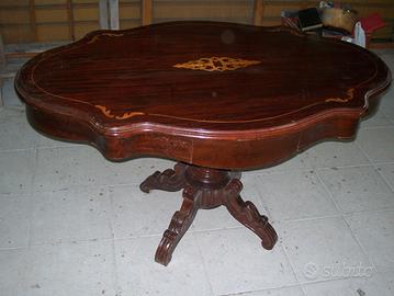 TAVOLO DA GIOCO IN MOGANO PRIMI 900 2 CASSETTI