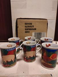 Set 6 tazze Mug Vintage Tognana 