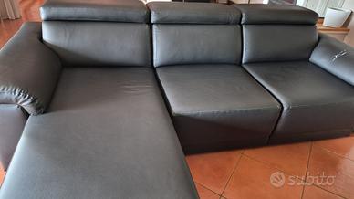 Salotto eco pelle nero