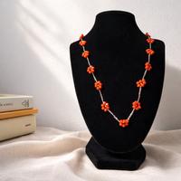 Collana Fiori di Braci Artigianale con Perline 
