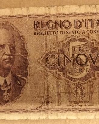 Italia-5 lire(23/04/1944)