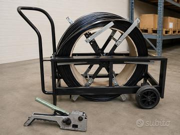 Reggiatrice manuale con bobina e carrello