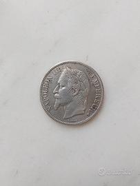 moneta da 5 franchi del 1867