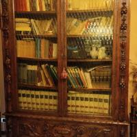 LIBRERIA ANTICA INTAGLIATA A MANO
