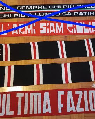 5 sciarpe Ultras Trieste Triestina Curva Furlan