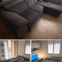 Divano angolare grigio – 270 × 175 cm