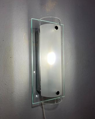 Lampada parete cristallo/vetro satinato