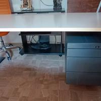 Scrivania ufficio con cassettiera 160x80x73