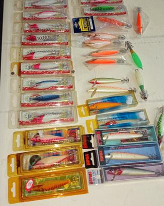 Esche artificiali per calamari seppie polpi 