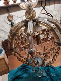 lampadario vintage gocce