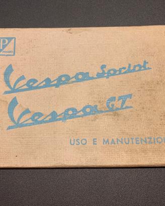 Manuale uso e manutenzione Vespa Sprint e Vespa GT