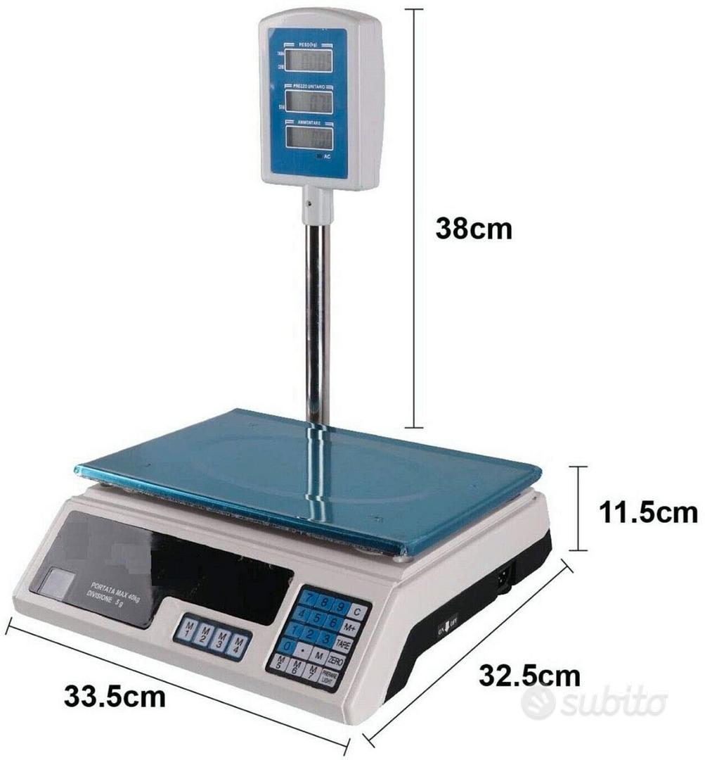 Bilancia Professionale AntDau71 - 40 Kg, Digitale, Per Mercati E Negozi, Con Display - Foto 11