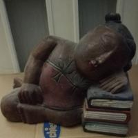 Statua con libri