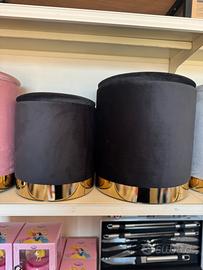 Pouf contenitore nero