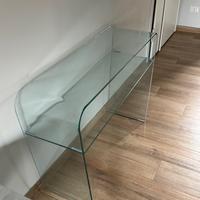 Tavolo consolle di cristallo