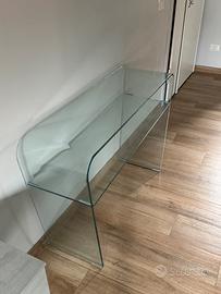 Tavolo consolle di cristallo