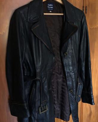 Giaccone donna Sandro Ferrone in pelle marrone M