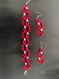 Orecchini fatti a mano, punto chiacchierino